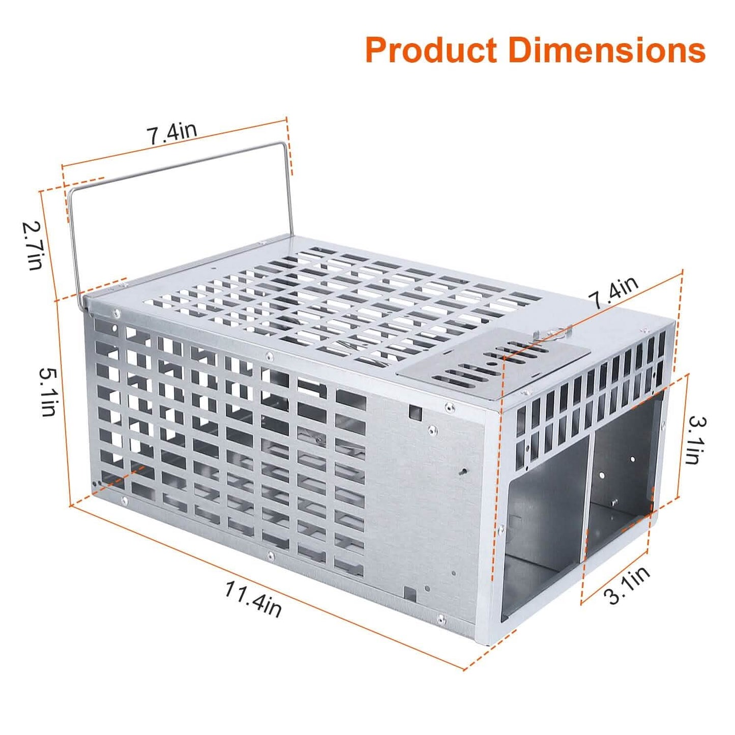 Reusable Metal Rat Cage Catch Release Continuous Capture DailySale