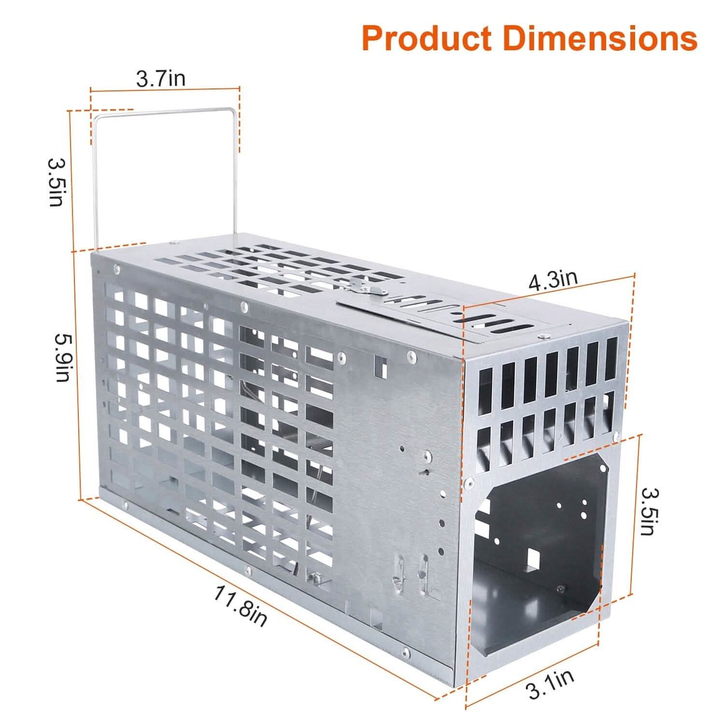 Reusable Metal Rat Cage Catch Release Continuous Capture DailySale