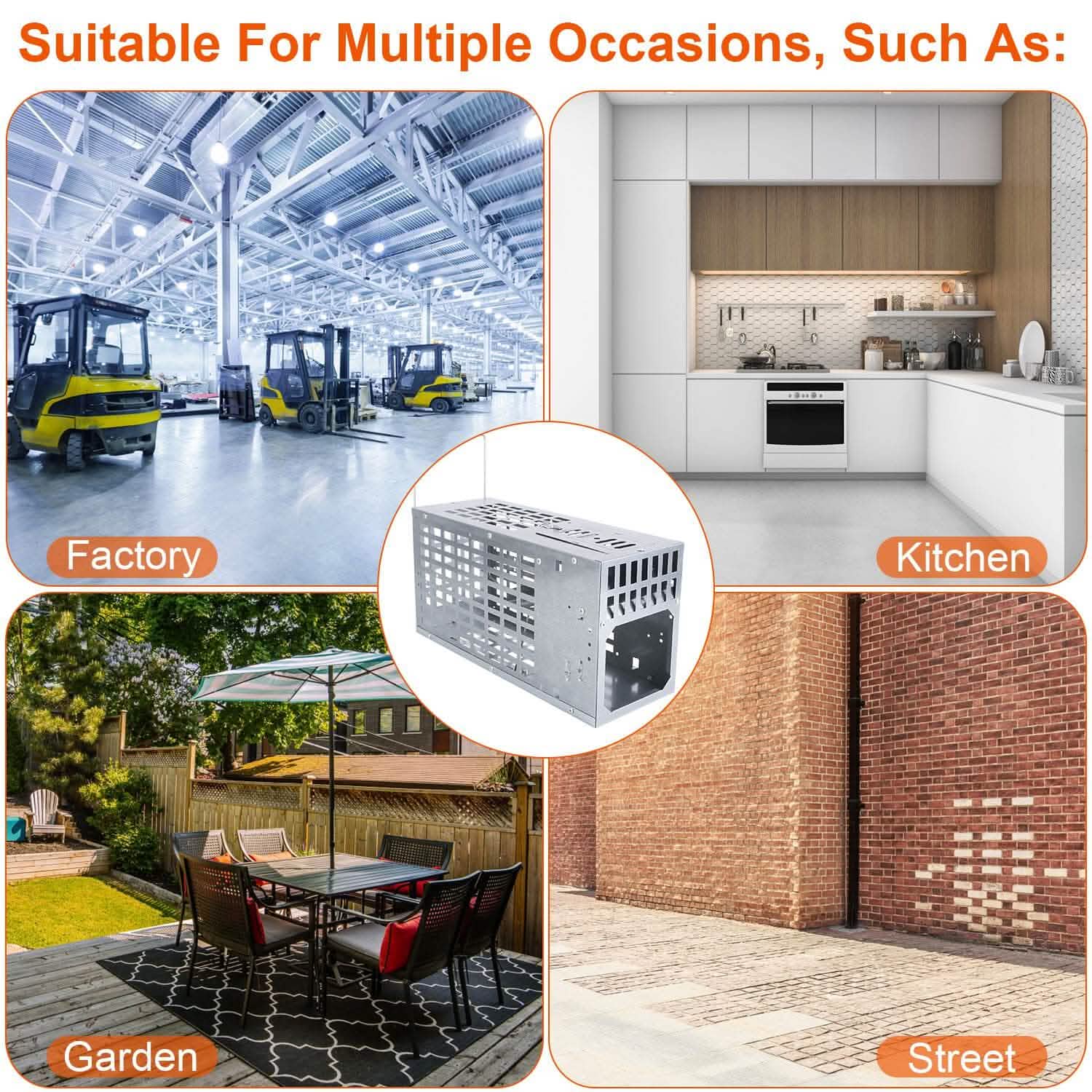 Reusable Metal Rat Cage Catch Release Continuous Capture DailySale
