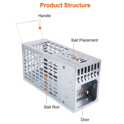 Reusable Metal Rat Cage Catch Release Continuous Capture DailySale