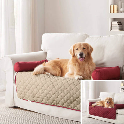 Reversible Pet Bed & Furniture Protector with Cushion Anchors - Assorted Styles DailySale