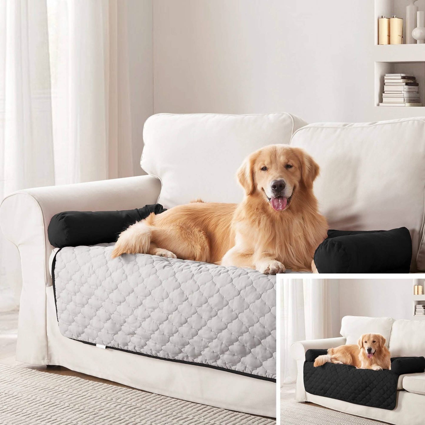 Reversible Pet Bed & Furniture Protector with Cushion Anchors - Assorted Styles DailySale