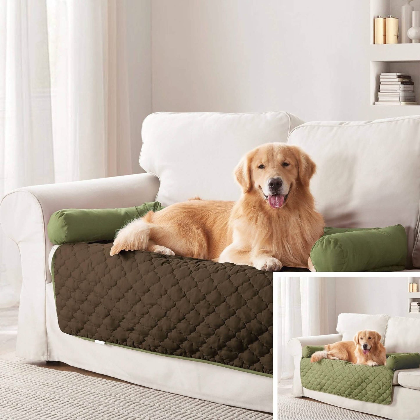 Reversible Pet Bed & Furniture Protector with Cushion Anchors - Assorted Styles DailySale
