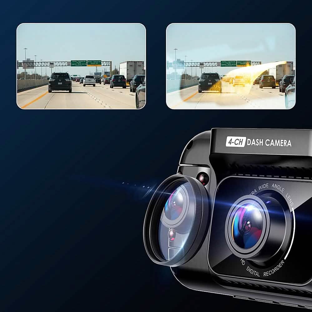 Rexing - R4 4 Channel Dash Cam with All Around 1080p Resolution, Wi-Fi, and GPS - Black  (Refurbished) DailySale
