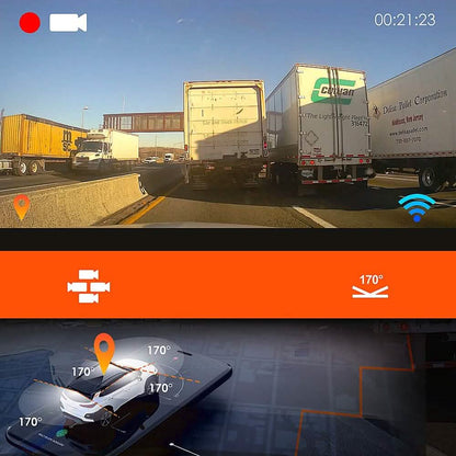 Rexing - R4 4 Channel Dash Cam with All Around 1080p Resolution, Wi-Fi, and GPS - Black  (Refurbished) DailySale