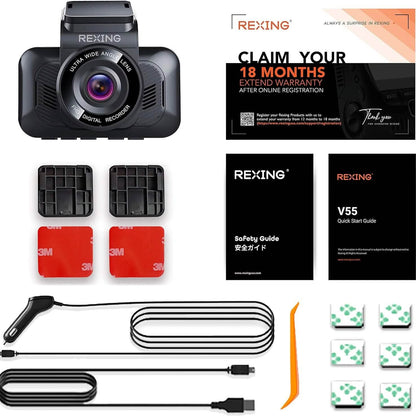 RexingUSA V55 Dash Cam - 4k Modular Capabilities  (Refurbished) DailySale