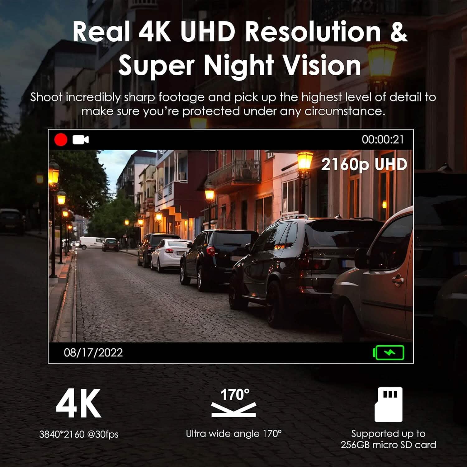 RexingUSA V55 Dash Cam - 4k Modular Capabilities  (Refurbished) DailySale