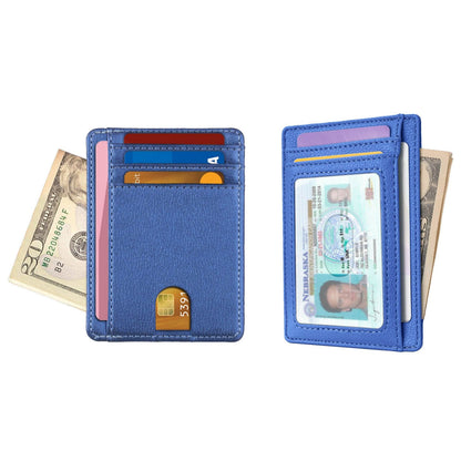RFID Blocking Minimalist Front Pocket Slim Leather Wallet For Men Women DailySale
