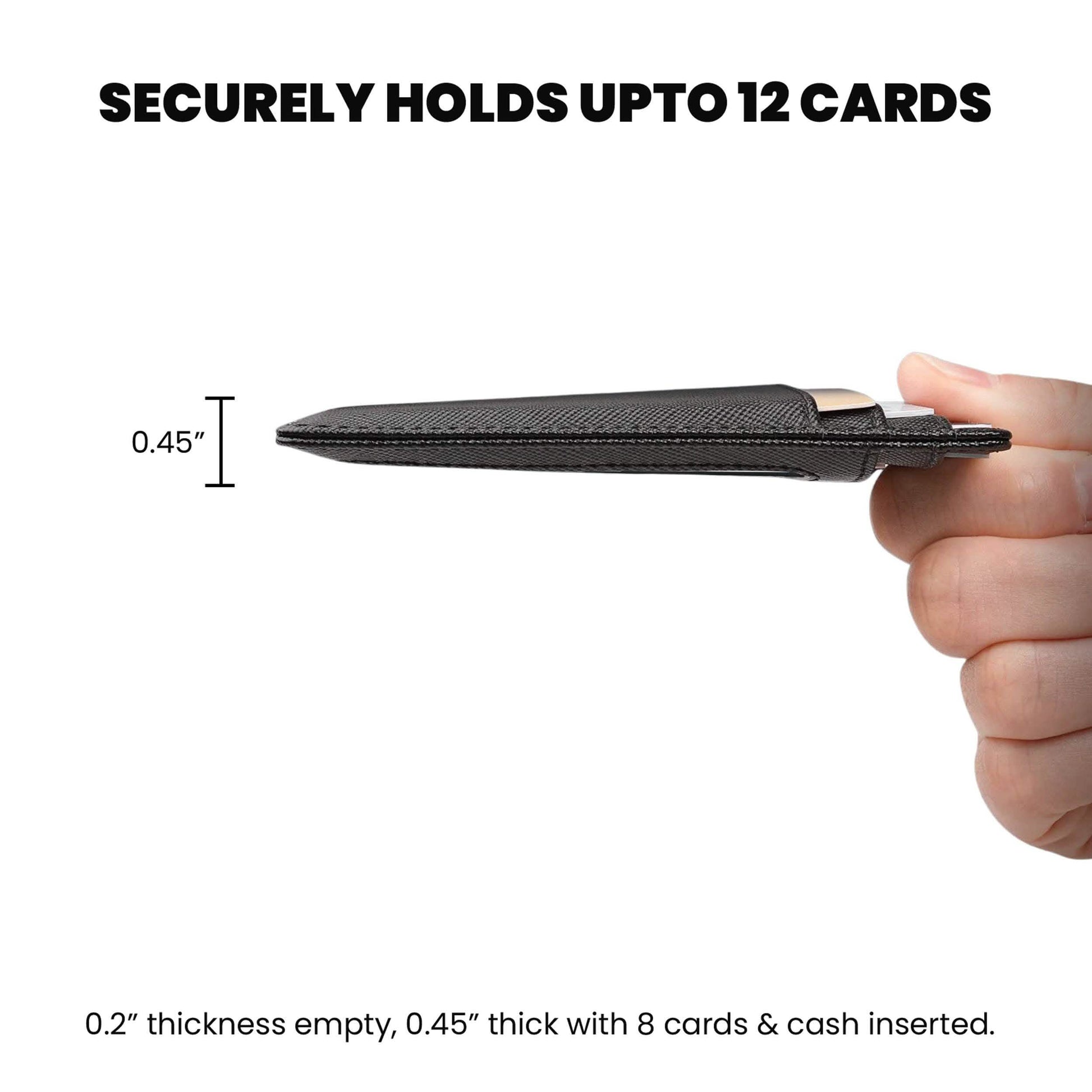 RFID Blocking Minimalist Front Pocket Slim Leather Wallet For Men Women DailySale