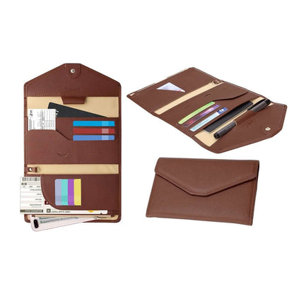 RFID Blocking Travel Passport Organizer Holder Wallet With CDC Vaccination Card Slot Protector DailySale