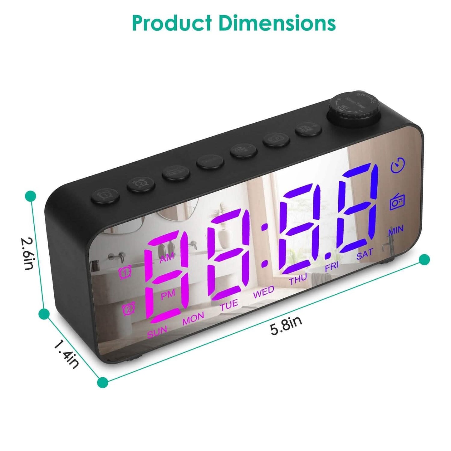 RGB Color LED Digital Alarm Clock DailySale