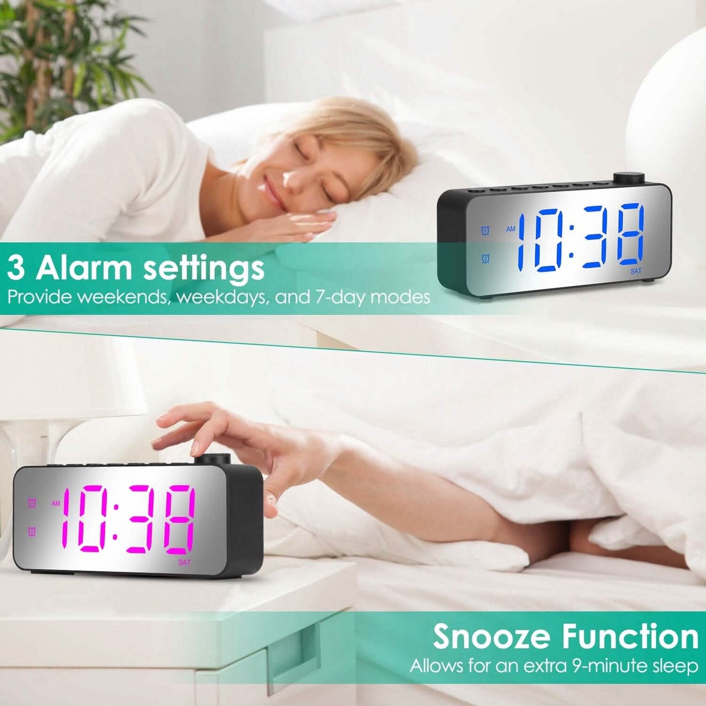 RGB Color LED Digital Alarm Clock DailySale