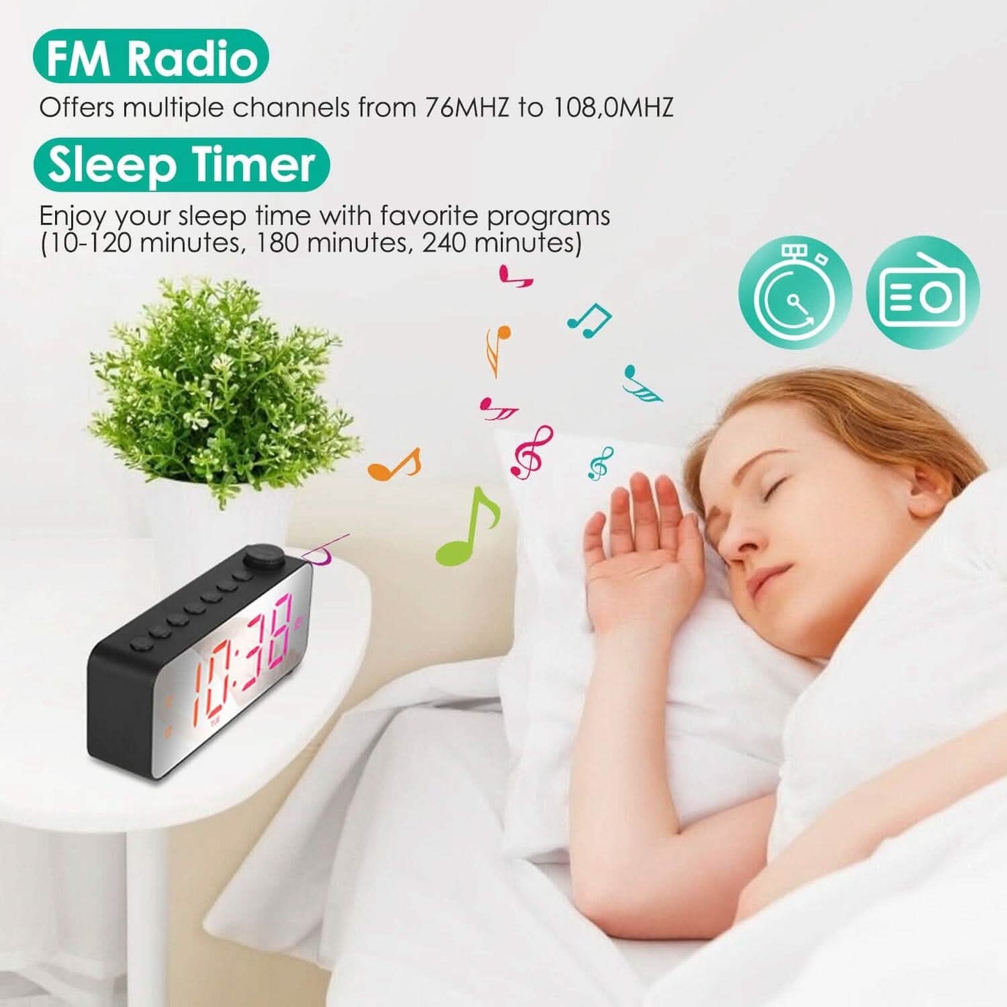 RGB Color LED Digital Alarm Clock DailySale