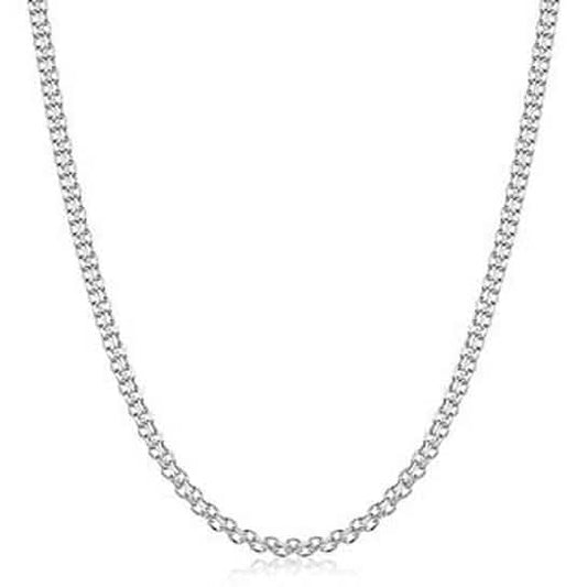 Rhodium Filled High Polish Finish Bismark Chain 20'' DailySale