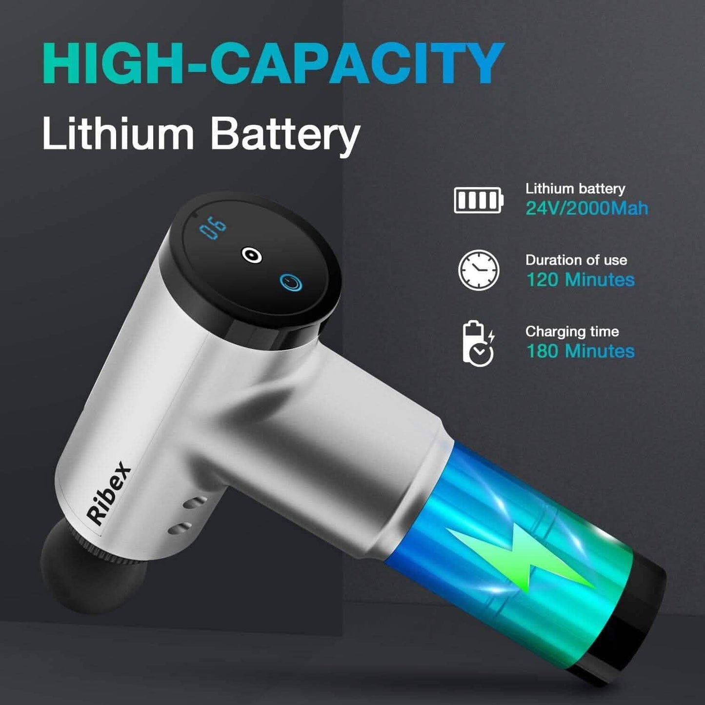 Ribex Pro Massage Gun With 4 Attachable Heads DailySale