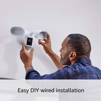 Ring Floodlight Cam Wired Pro with Bird’s Eye View and 3D Motion Detection (Refurbished) DailySale