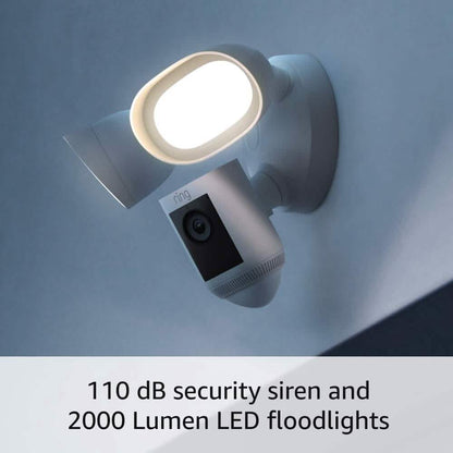 Ring Floodlight Cam Wired Pro with Bird’s Eye View and 3D Motion Detection (Refurbished) DailySale