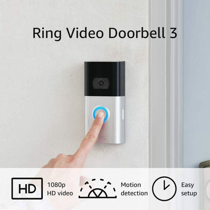 Ring Video Doorbell 3 Enhanced WiFi Improved Motion Detection (Refurbished) DailySale