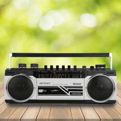 Riptunes Retro Radio Cassette Bluetooth Boombox DailySale