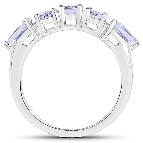 2.33 Carat Genuine Tanzanite .925 Sterling Silver Ring Bids.com