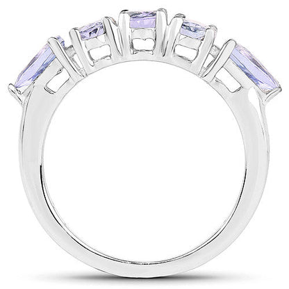 2.33 Carat Genuine Tanzanite .925 Sterling Silver Ring Bids.com