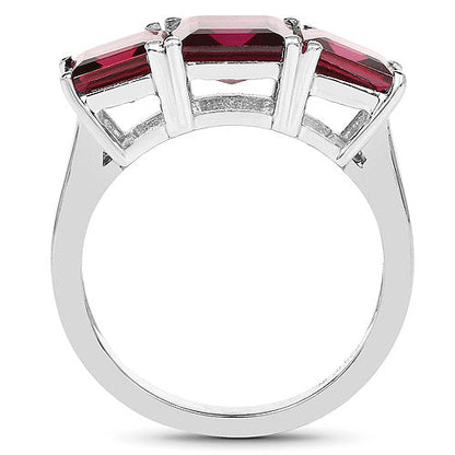 4.87 Carat Genuine Rhodolite .925 Sterling Silver Ring Bids.com