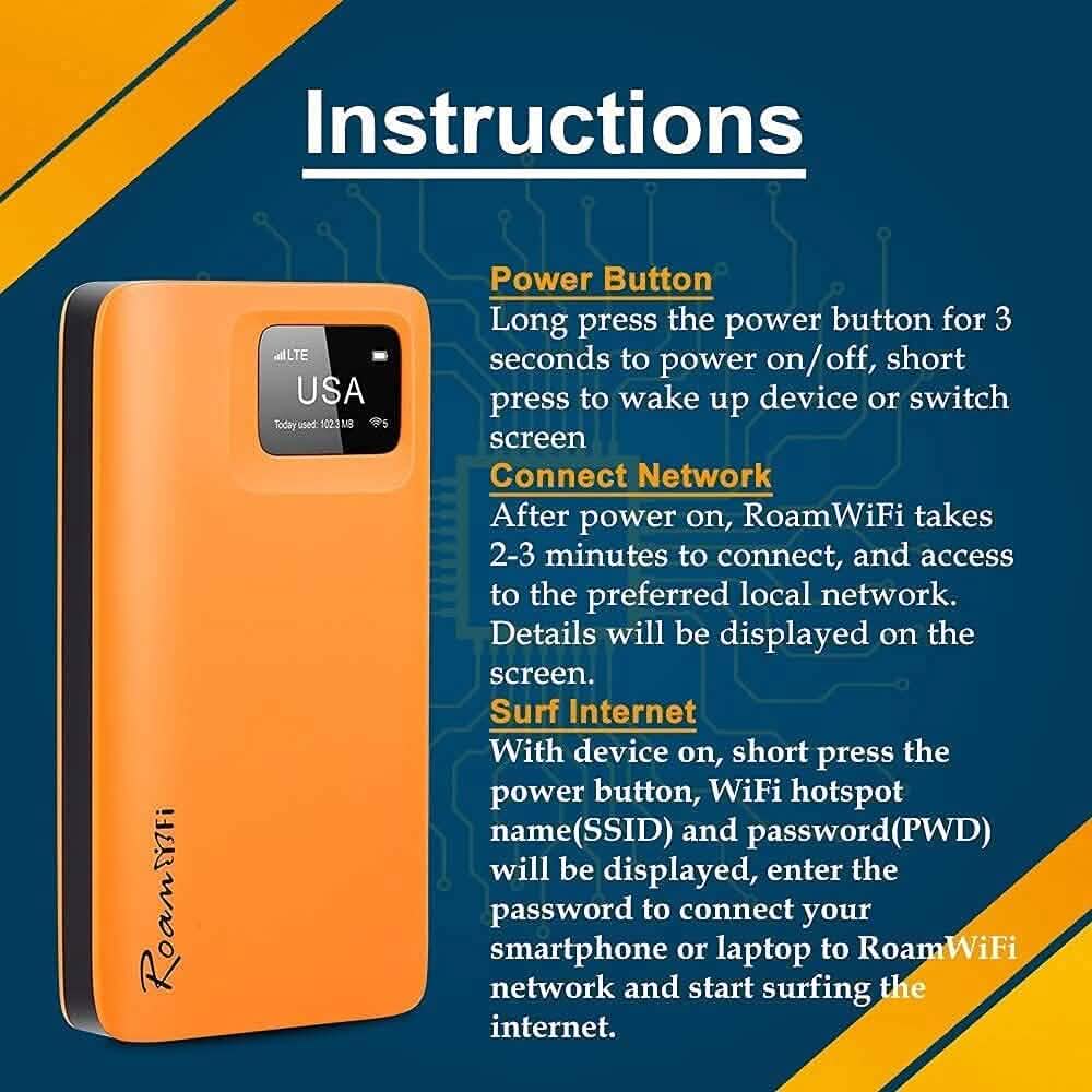 RoamWiFi 4G LTE WiFi Mobile Hotspot Router  (Refurbished) DailySale