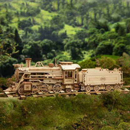 Robotime 308pcs DIY Movable 3D Prime Steam Train Wooden Puzzle Model Toy DailySale
