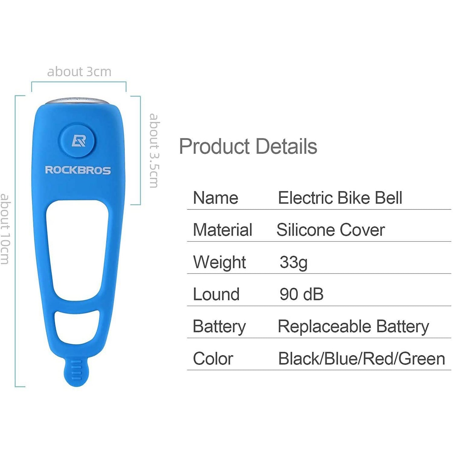 ROCKBROS Electra Bike Bell 90dB Electric Cycling Bells Horn DailySale