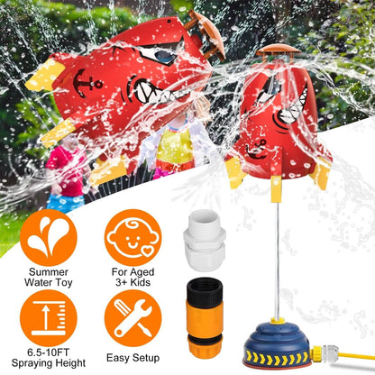 Rocket Sprinkler Launcher Water Sprinkler Flying Splashing 360° Rotation for 3+ Years Old DailySale