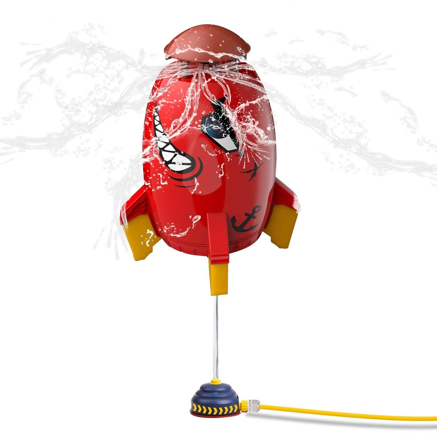 Rocket Sprinkler Launcher Water Sprinkler Flying Splashing 360° Rotation for 3+ Years Old DailySale