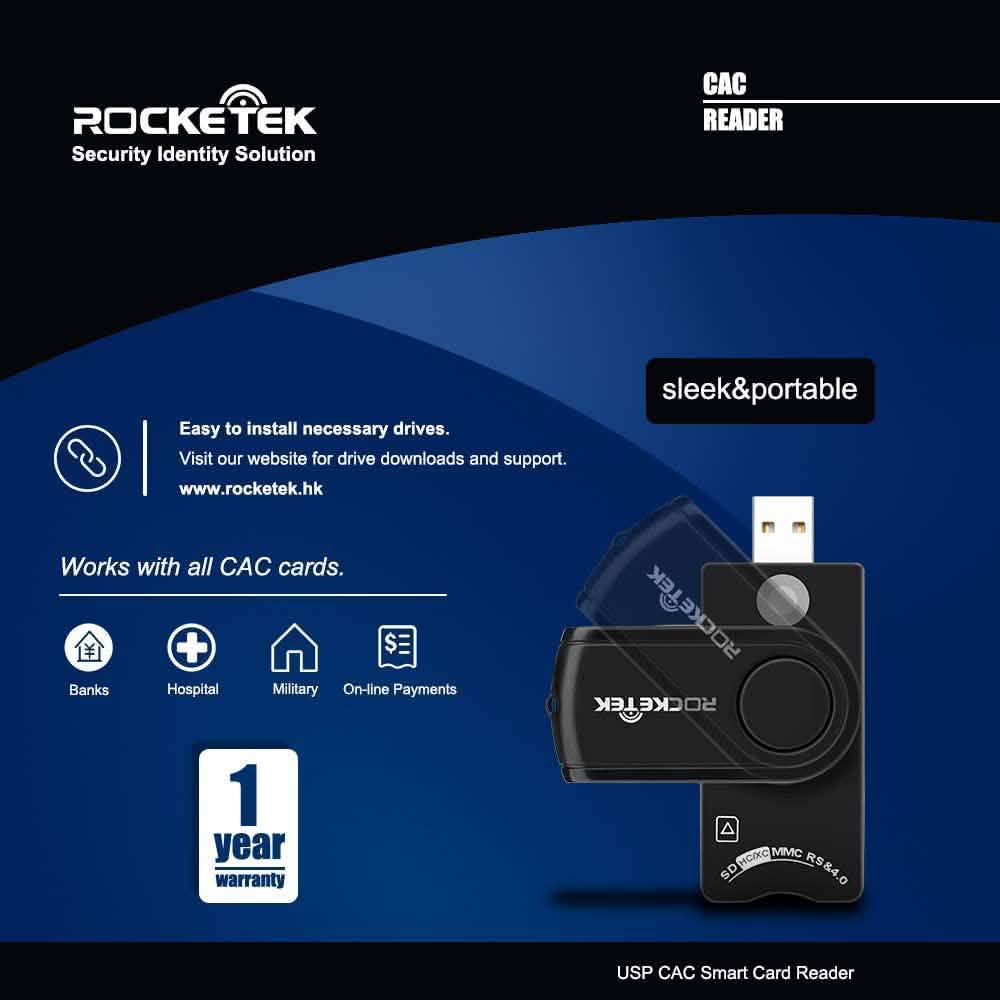 Rocketek DOD Military USB Common Access CAC Memory Card Reader DailySale