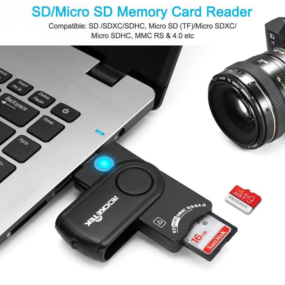 Rocketek DOD Military USB Common Access CAC Memory Card Reader DailySale