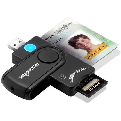 Rocketek DOD Military USB Common Access CAC Memory Card Reader DailySale
