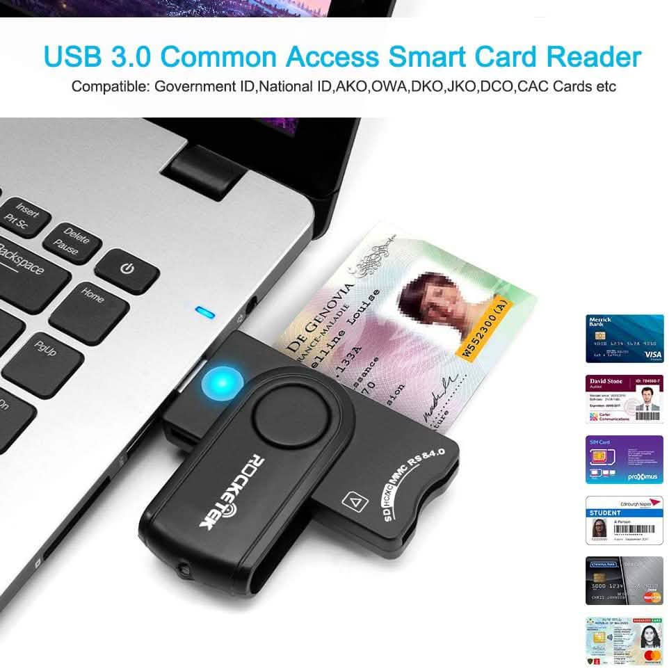 Rocketek DOD Military USB Common Access CAC Memory Card Reader DailySale