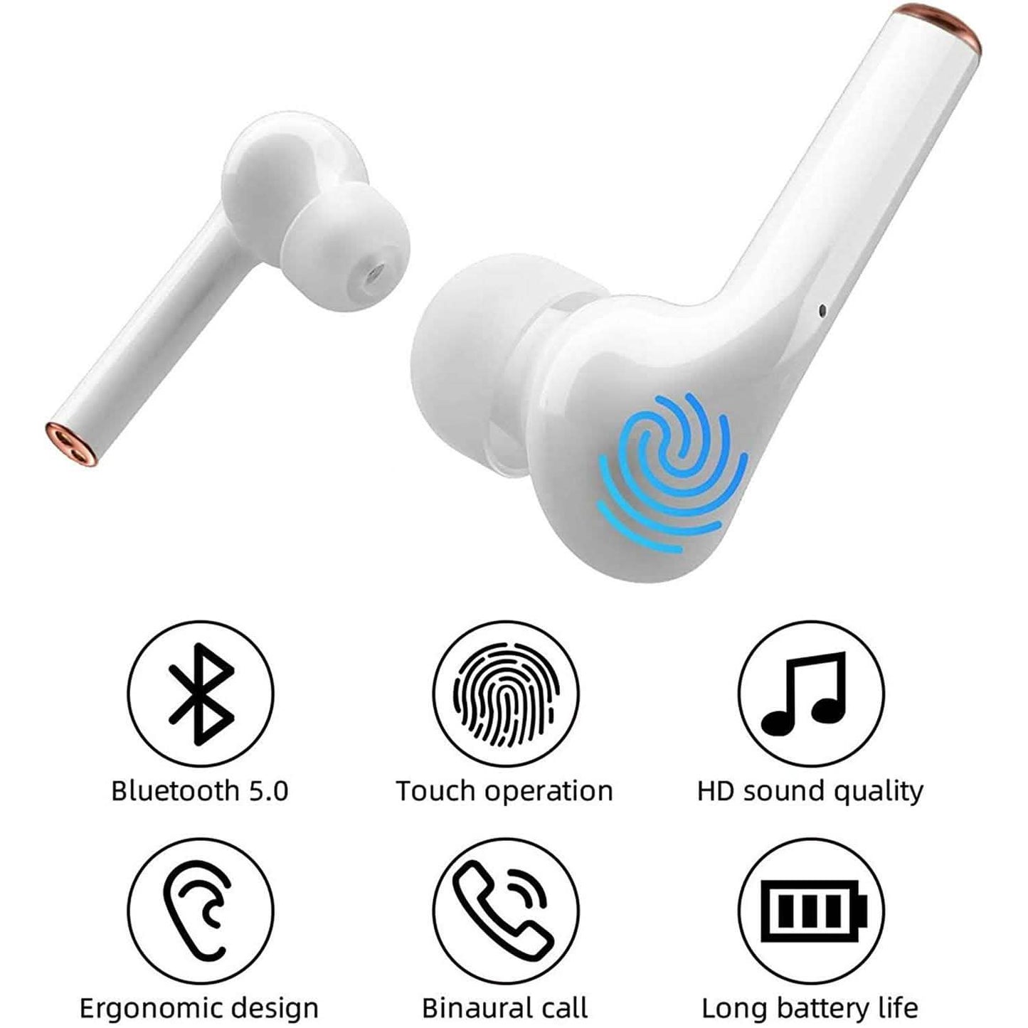 ROCXF TWS Wireless Earbuds with LED Power Supply Display Case DailySale