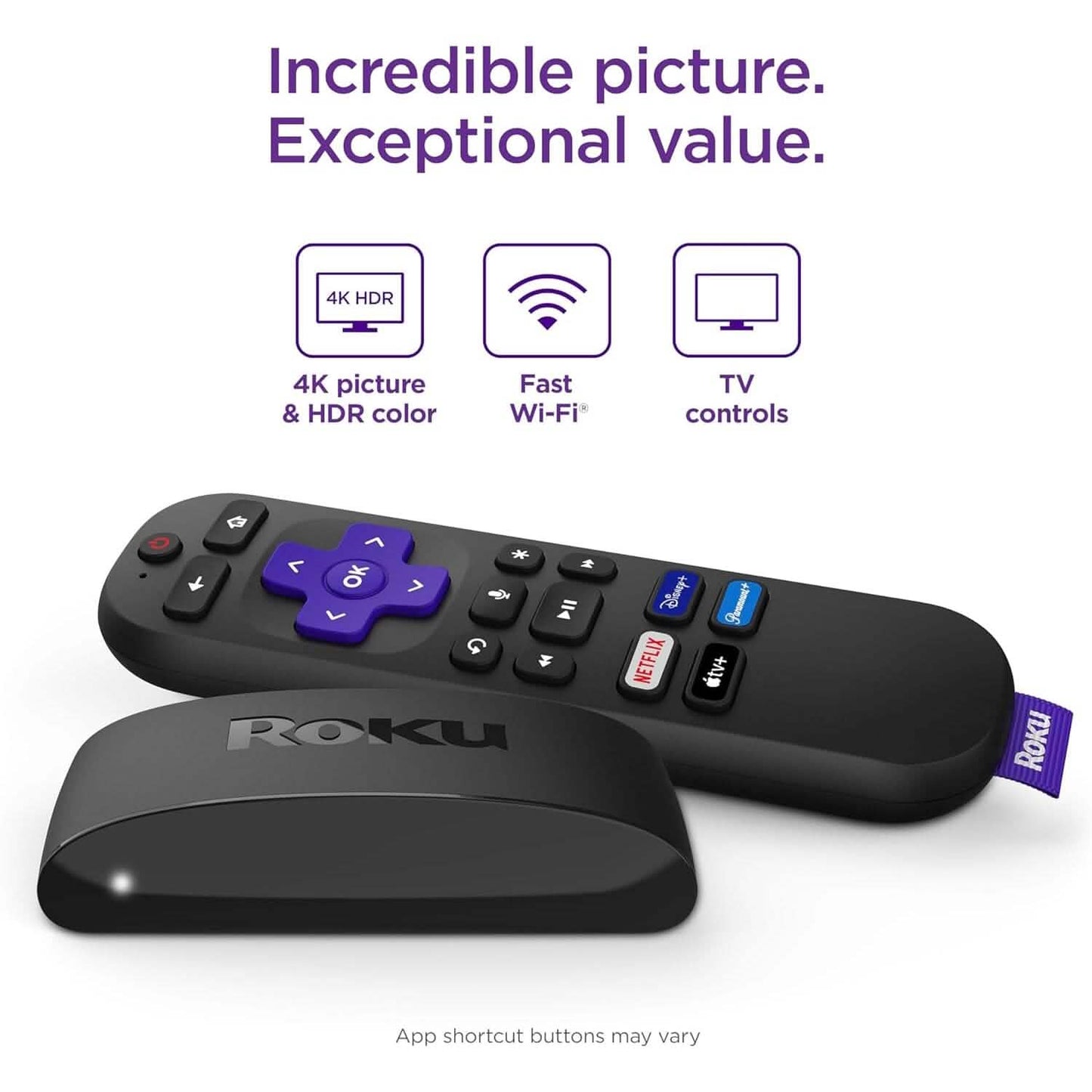 Roku Express 4K+ | Roku Streaming Device 4K/HDR  (Refurbished) DailySale