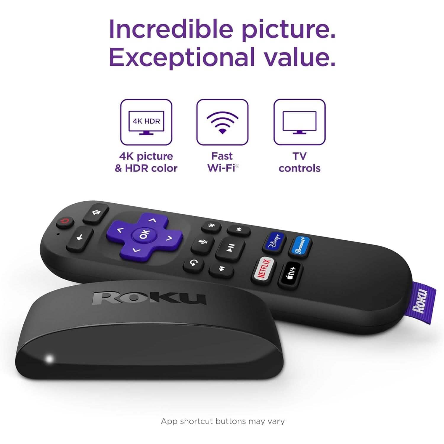 Roku Express 4K+ | Roku Streaming Device 4K/HDR  (Refurbished) DailySale