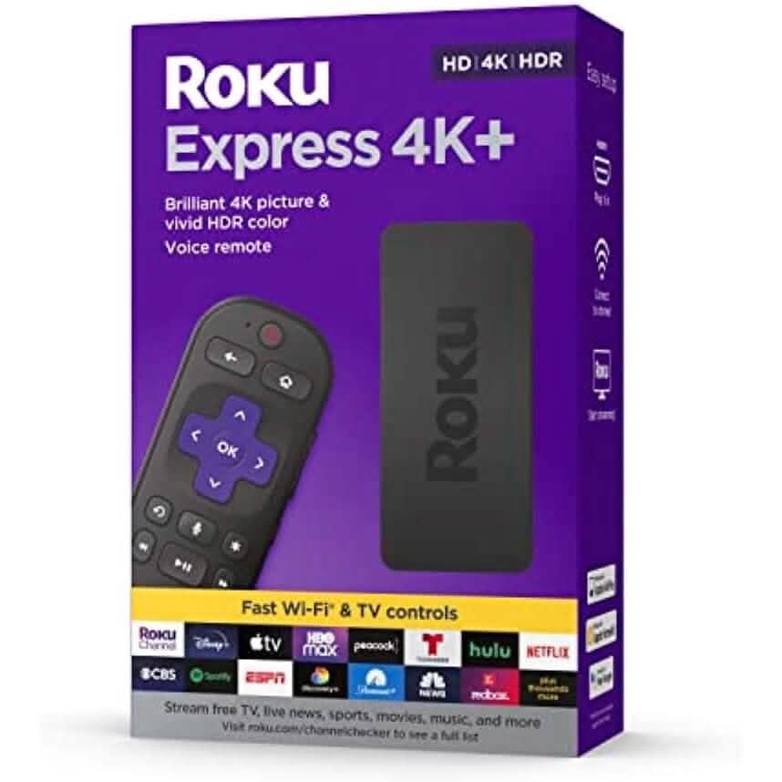 Roku Express 4K+ | Roku Streaming Device 4K/HDR  (Refurbished) DailySale