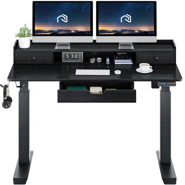 Rolanstar Single Motor Free Standing Electric Height Adjustable Desk DailySale