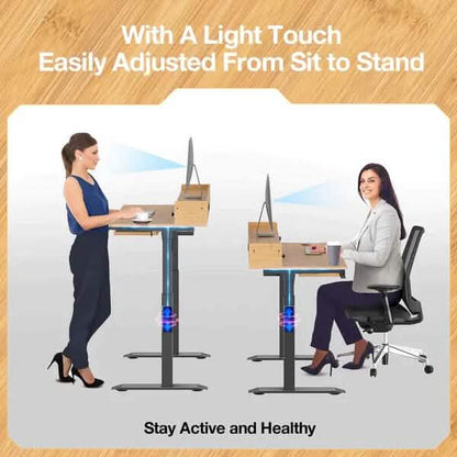Rolanstar Single Motor Free Standing Electric Height Adjustable Desk DailySale