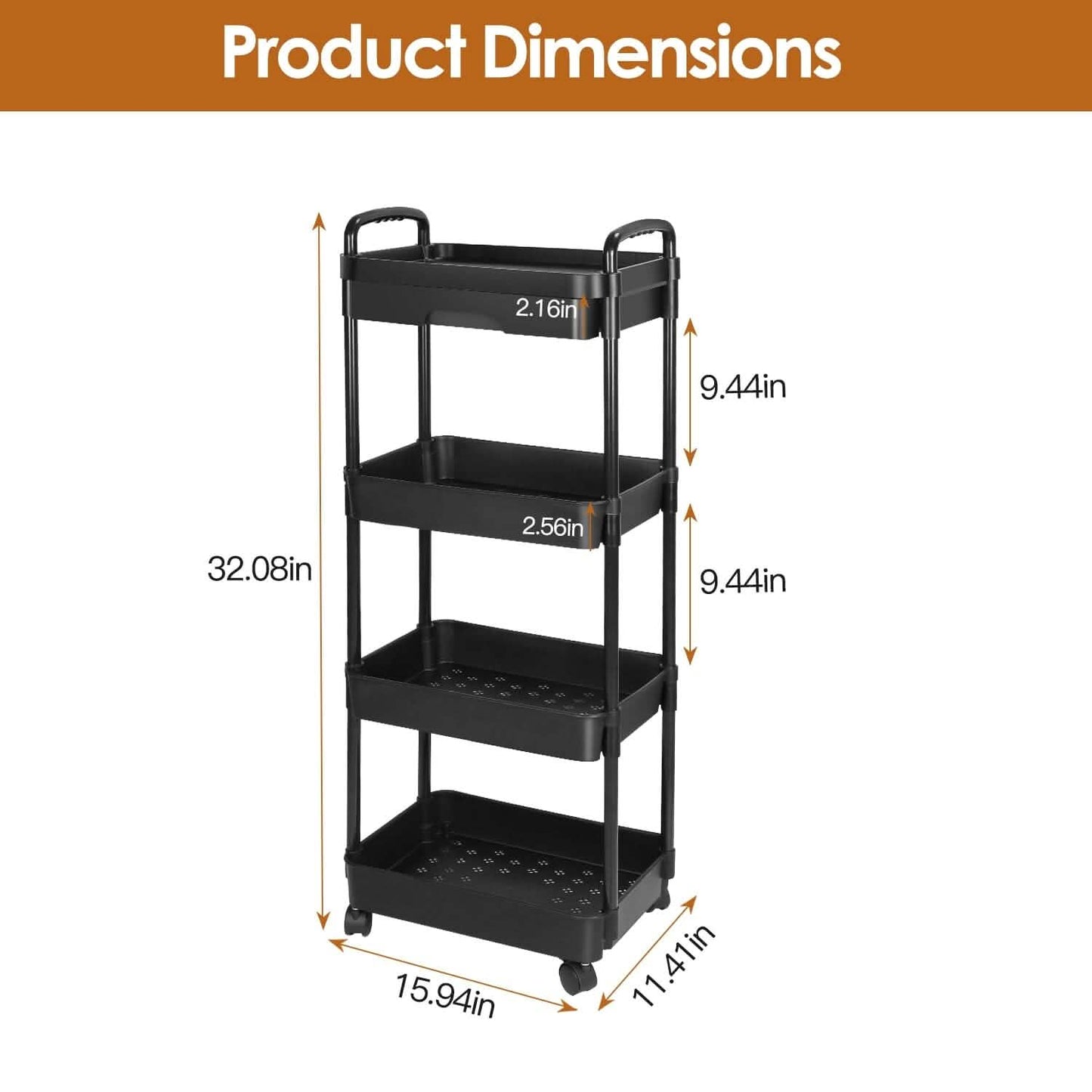 Rolling Utility Cart with Drawer DailySale