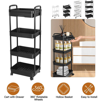 Rolling Utility Cart with Drawer DailySale