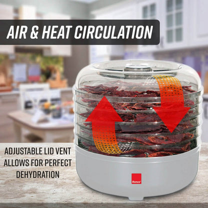 Ronco 5-Tray Dehydrator, Food Preserver, Quiet Dehydrating and Easy to Use DailySale