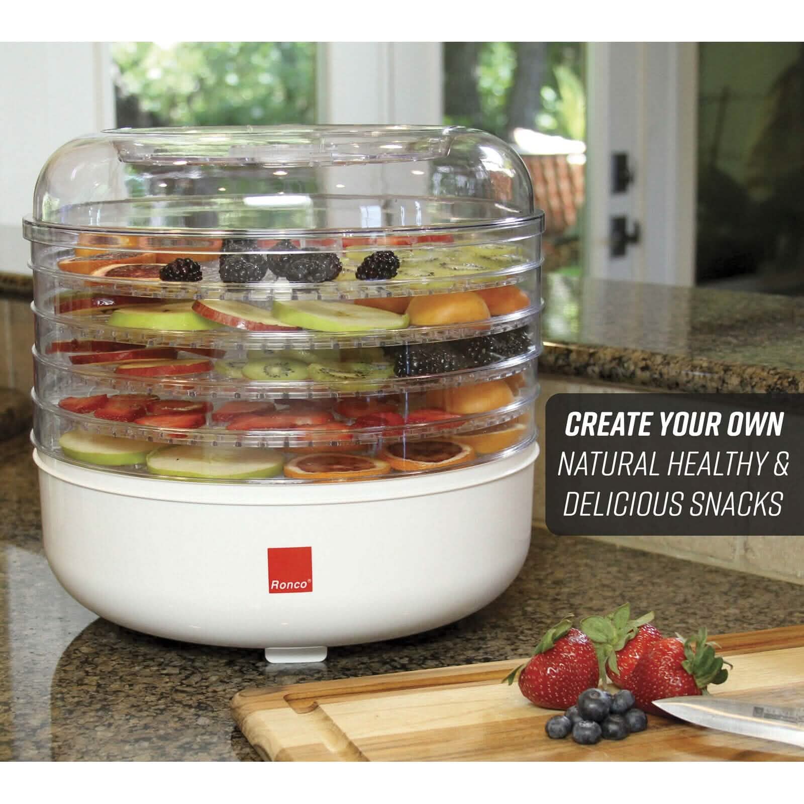 Ronco 5-Tray Dehydrator, Food Preserver, Quiet Dehydrating and Easy to Use DailySale