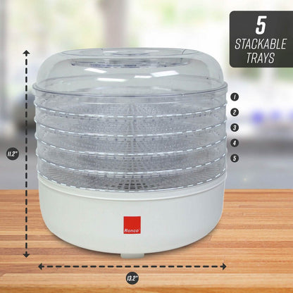 Ronco 5-Tray Dehydrator, Food Preserver, Quiet Dehydrating and Easy to Use DailySale