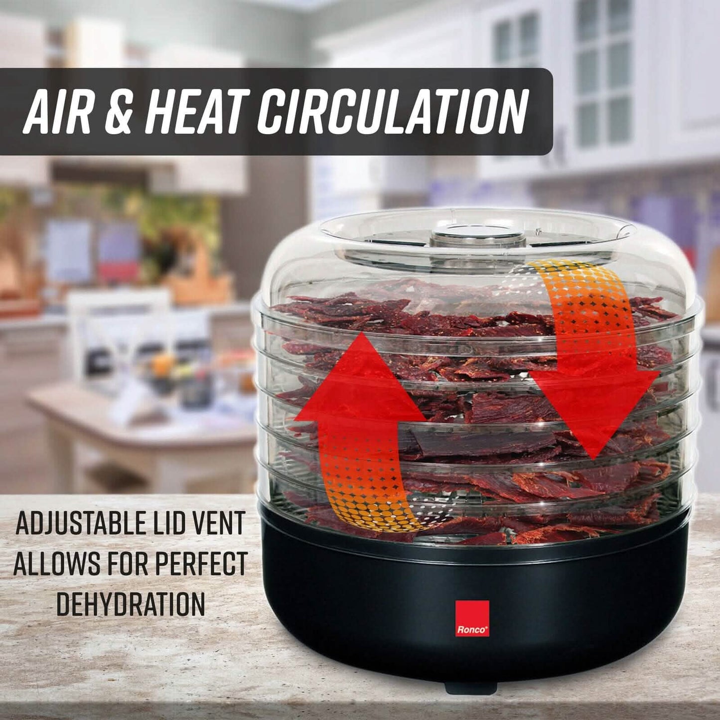 Ronco Beef Jerky Machine with 5 Stackable Trays DailySale