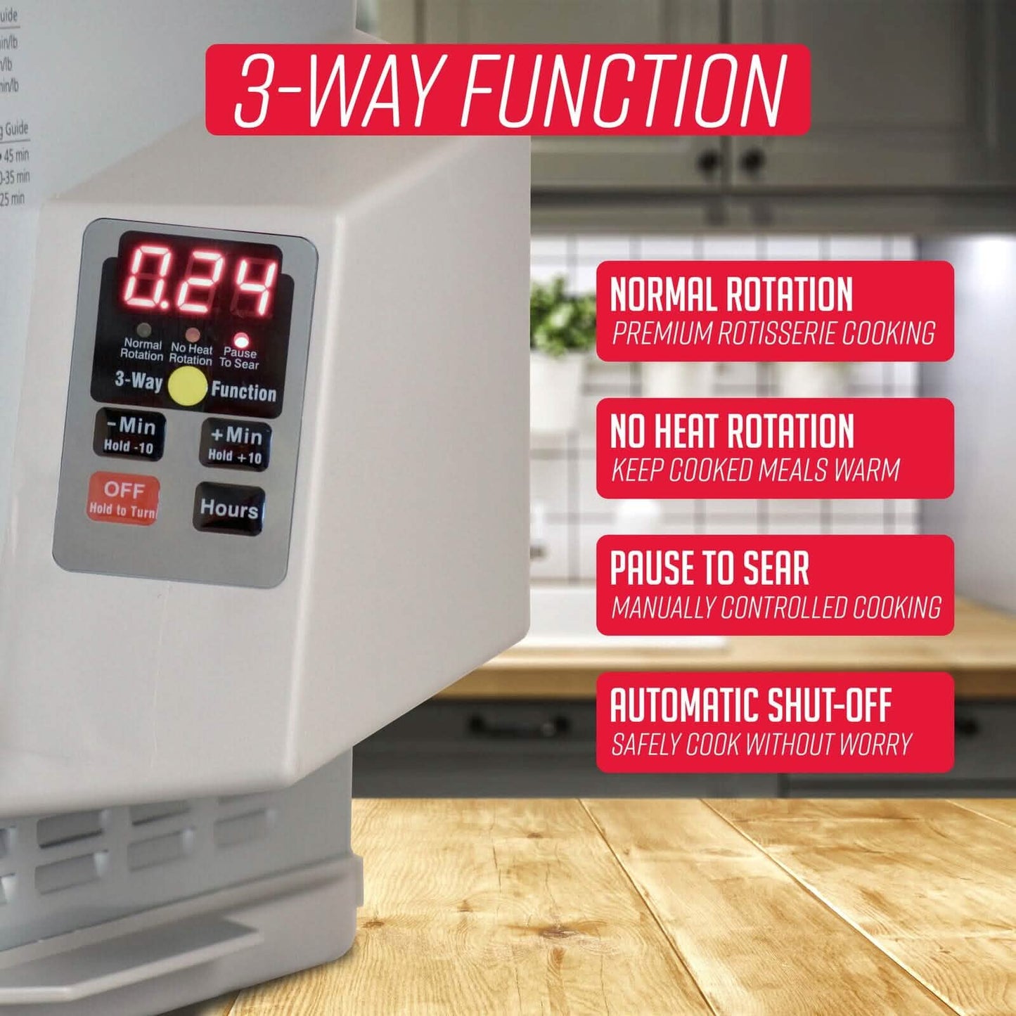 Ronco Digital Rotisserie Oven, Platinum Digital Design, Large Capacity DailySale
