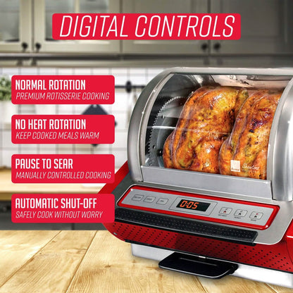 Ronco EZ-Store Rotisserie Oven, Large Capacity (15lbs) Countertop Oven DailySale