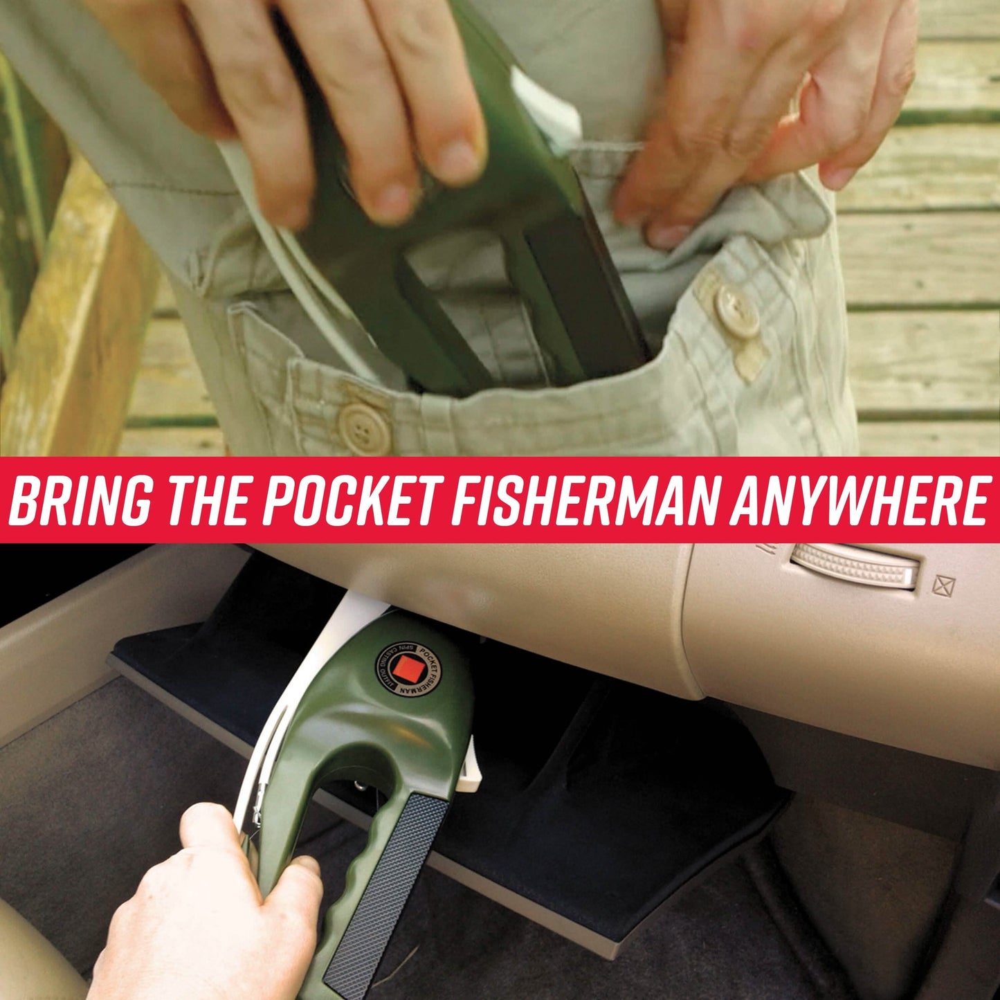 Ronco Pocket Fisherman, Portable Fishing Rod, Foldable Compact Design DailySale